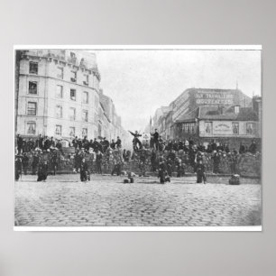 Póster Barricada en el Faubourg Santo-Antoine