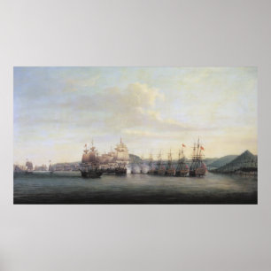 Póster Barrington's Action at Santa Lucia, 1778