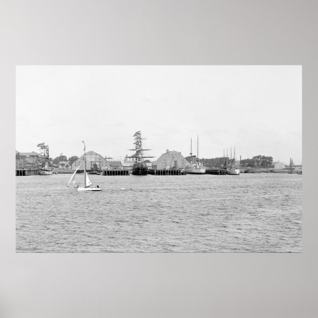 Póster Barrio de la Marina de Charlestown: 1900 (Frente)