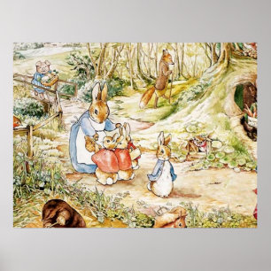 Póster Barrio de Peter Rabbit por Beatrix Potter