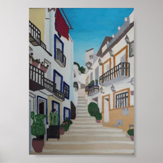 Póster Barrio de Santa Cruz en Alicante