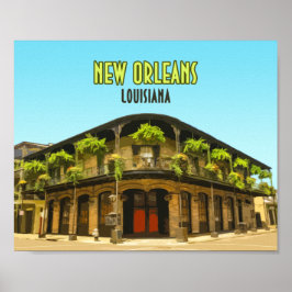Póster Barrio Francés de Nueva Orleans