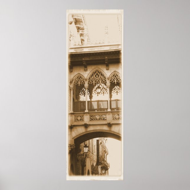Póster Barrio Gótico Barcelona (Frente)