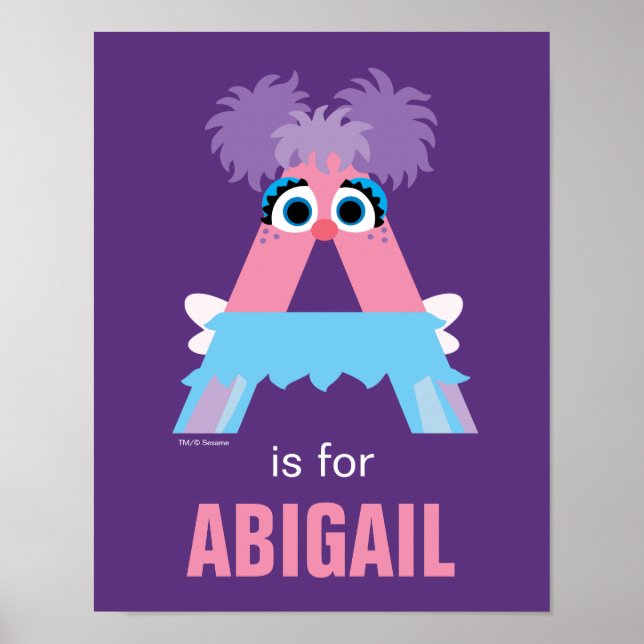 Póster Barrio Sésamo | A es para Abby (Frente)