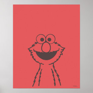 Póster Barrio Sésamo Elmo