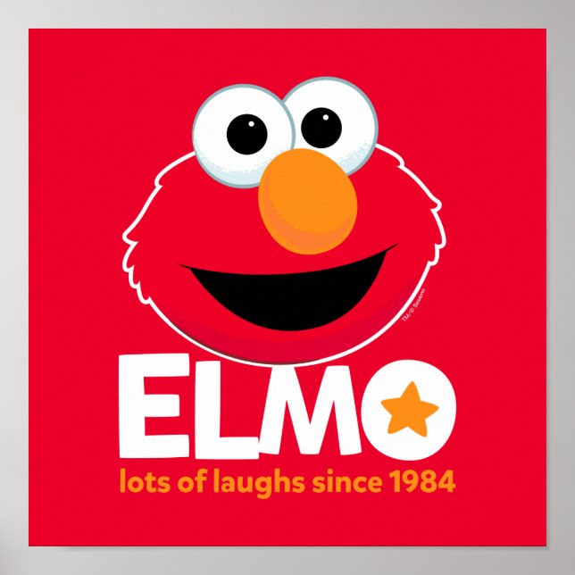Póster Barrio Sésamo | Elmo Lots of Laughs Desde 1984 (Frente)
