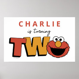 Póster Barrio Sésamo | Elmo - Segundo Cumpleaños