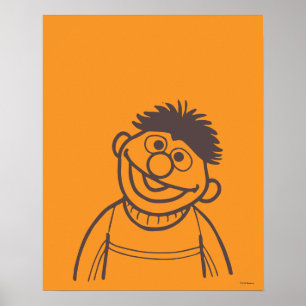 Póster Barrio Sésamo Ernie Bright
