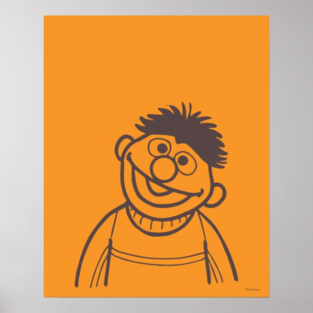 Póster Barrio Sésamo Ernie Bright (Frente)