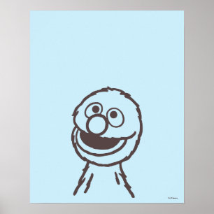 Póster Barrio Sésamo Grover