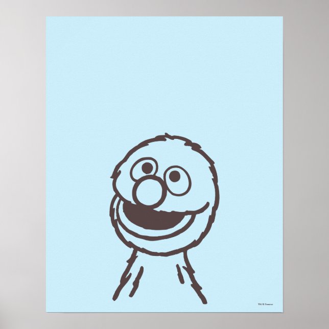 Póster Barrio Sésamo | Grover (Frente)