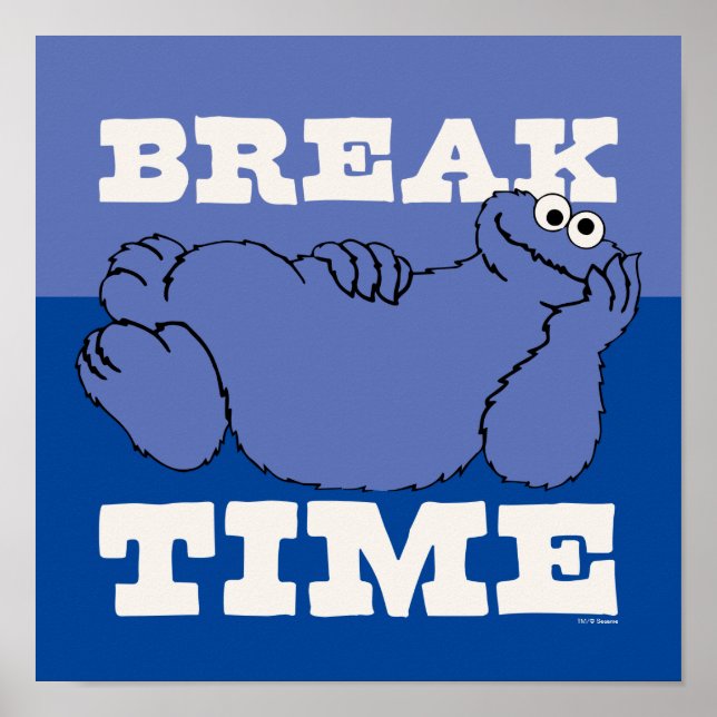 Póster Barrio Sésamo | Hora de descanso del monstruo de l (Frente)