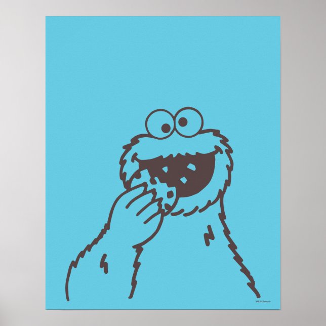 Póster Barrio Sésamo | Monstruo de la cookie (Frente)