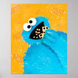 Póster Barrio Sésamo   Monstruo Nom Cookie