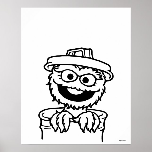 Póster Barrio Sésamo | Oscar el Grouch (Frente)