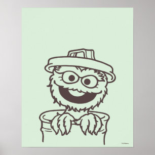 Póster Barrio Sésamo   Oscar el Grouch