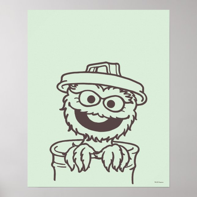 Póster Barrio Sésamo | Oscar el Grouch (Frente)