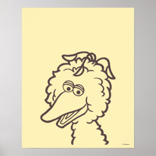 Póster Barrio Sésamo Pájaro pájaro