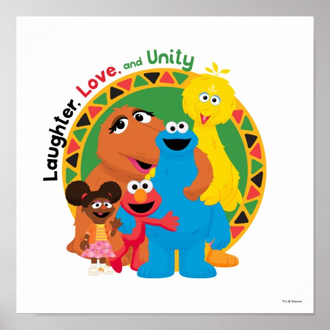 Póster Barrio Sésamo | Risas, amor y unidad (Frente)