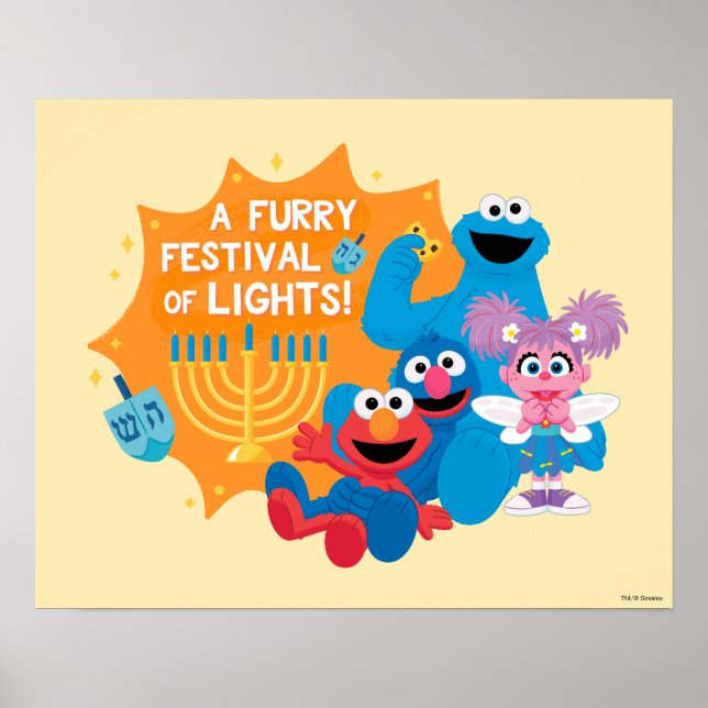 Póster Barrio Sésamo | ¡Un Festival de Luces Furtivo! (Frente)