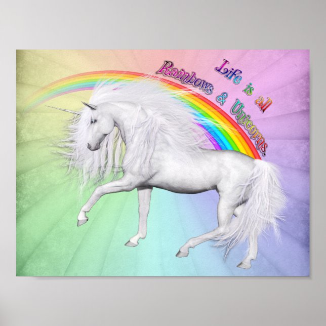 Póster Barrios de lluvia y Unicornios (Frente)