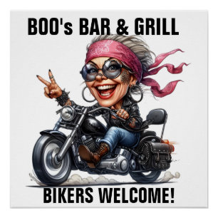 Póster Barrita. Signo de bienvenida de los ciclistas