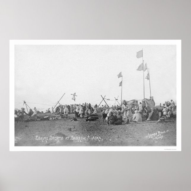 Póster Barrow Alaska Eskimo Sports 1909 (Frente)