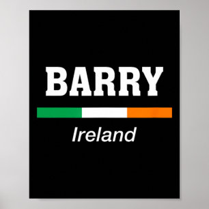 Póster Barry apellido irlandés día de San Patricio bander