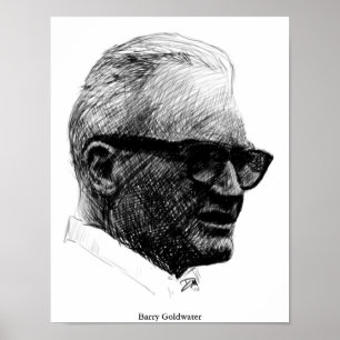 Póster Barry Goldwater Sketch Poster