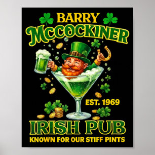 Póster Barry mccockiner mcconconner pub irlandés divertid