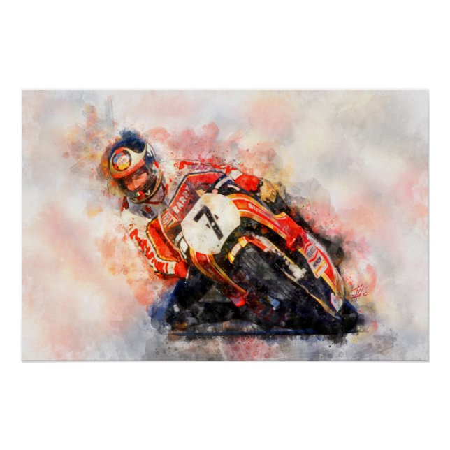 Póster Barry Sheene (Anverso)