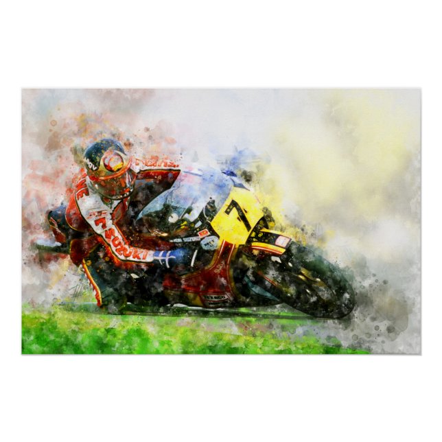 Póster Barry Sheene No.7 (Anverso)