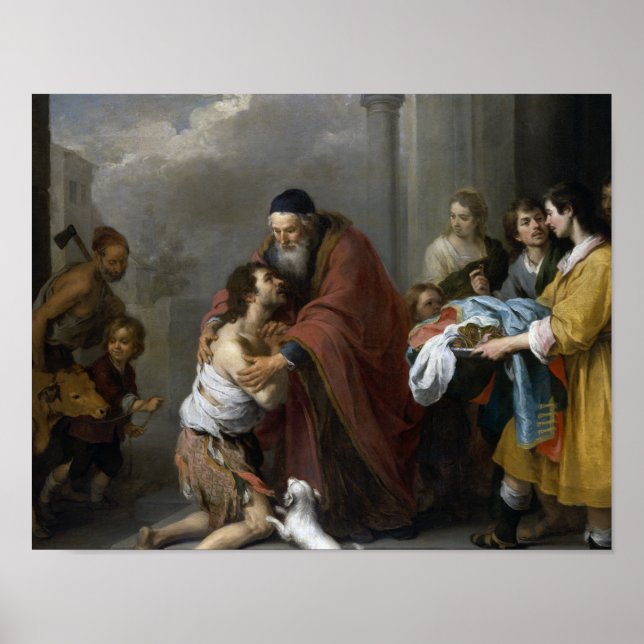 Póster Bartolomé Esteban Murillo-Retorno del pródigo (Frente)