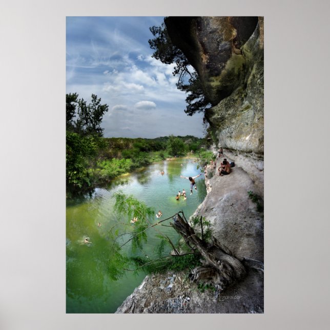 Póster Barton Creek Cliffs - Austin Texas (Frente)