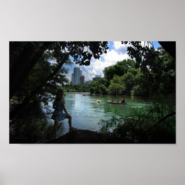 Póster Barton Creek / Ladybird Lake - Austin, Texas (Frente)