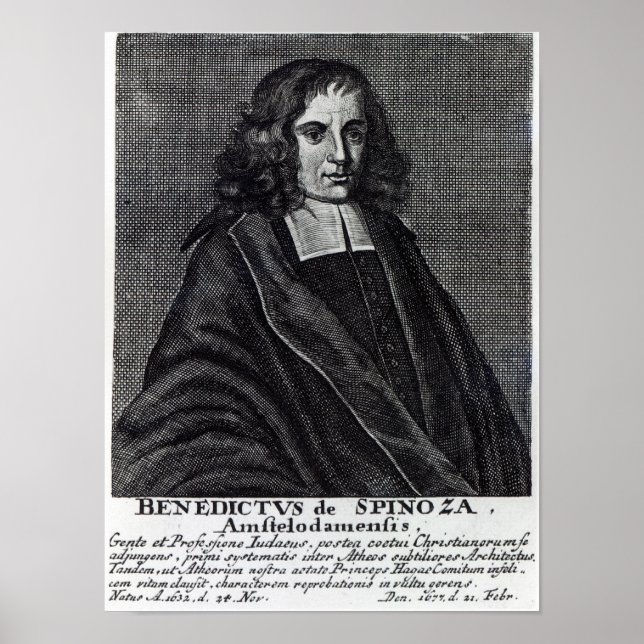 Póster Baruch de Spinoza (Frente)