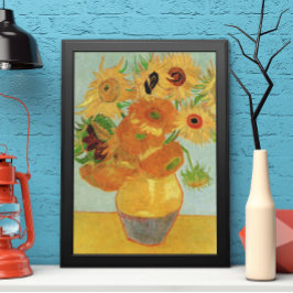 Póster Base con doce girasoles de Vincent van Gogh