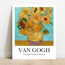 Base con doce girasoles de Vincent van Gogh