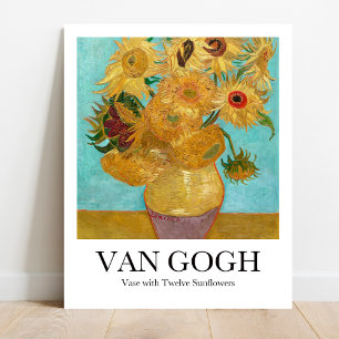 Póster Base con doce girasoles de Vincent van Gogh