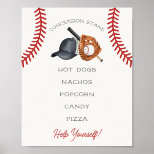 Póster Base de concesión de novato pequeño de béisbol