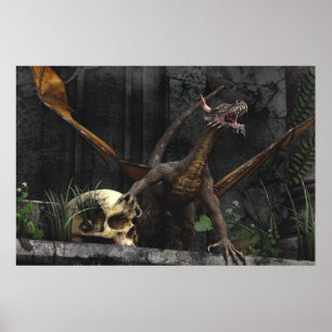 Póster Base de cráneo Dragon