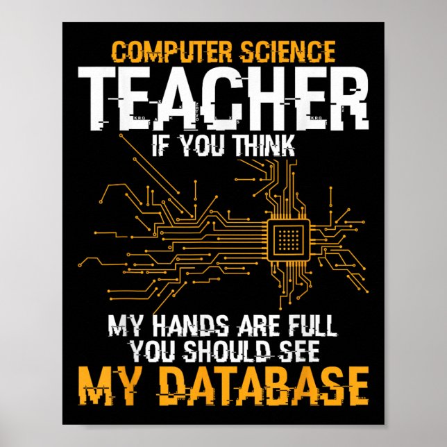 Póster Base de datos de tecnología de la información Cien (Frente)