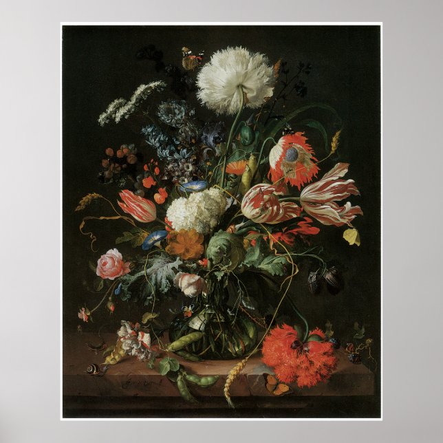 Póster Base de flores, c.1660 (Frente)