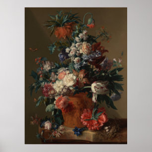 Póster Base de flores, por Jan van Huysum