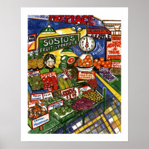 Póster Base de frutas