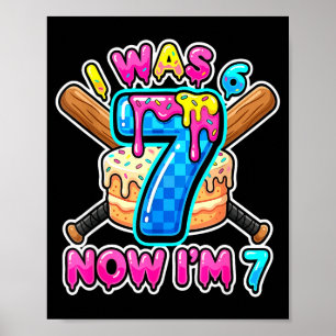 Póster Base de pastel de cumpleaños de cuadros azules Ten