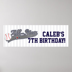Póster Baseball ALL-STAR Sports Custom Personalized Party