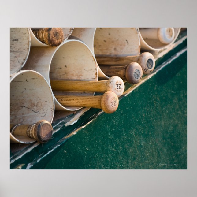 Póster Baseball bats in the dugout (Frente)
