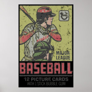 Póster Baseball Cards 1