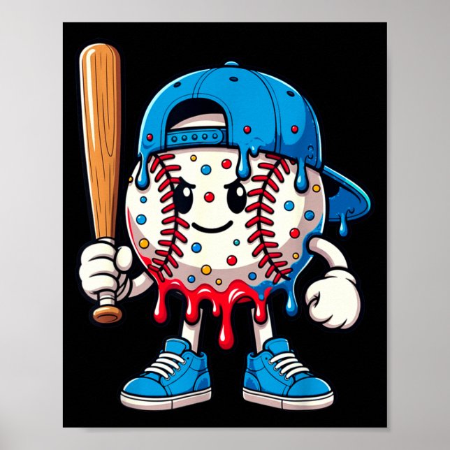 Póster Baseball Drip Baseball Life Style 101 Apparel Yout (Frente)